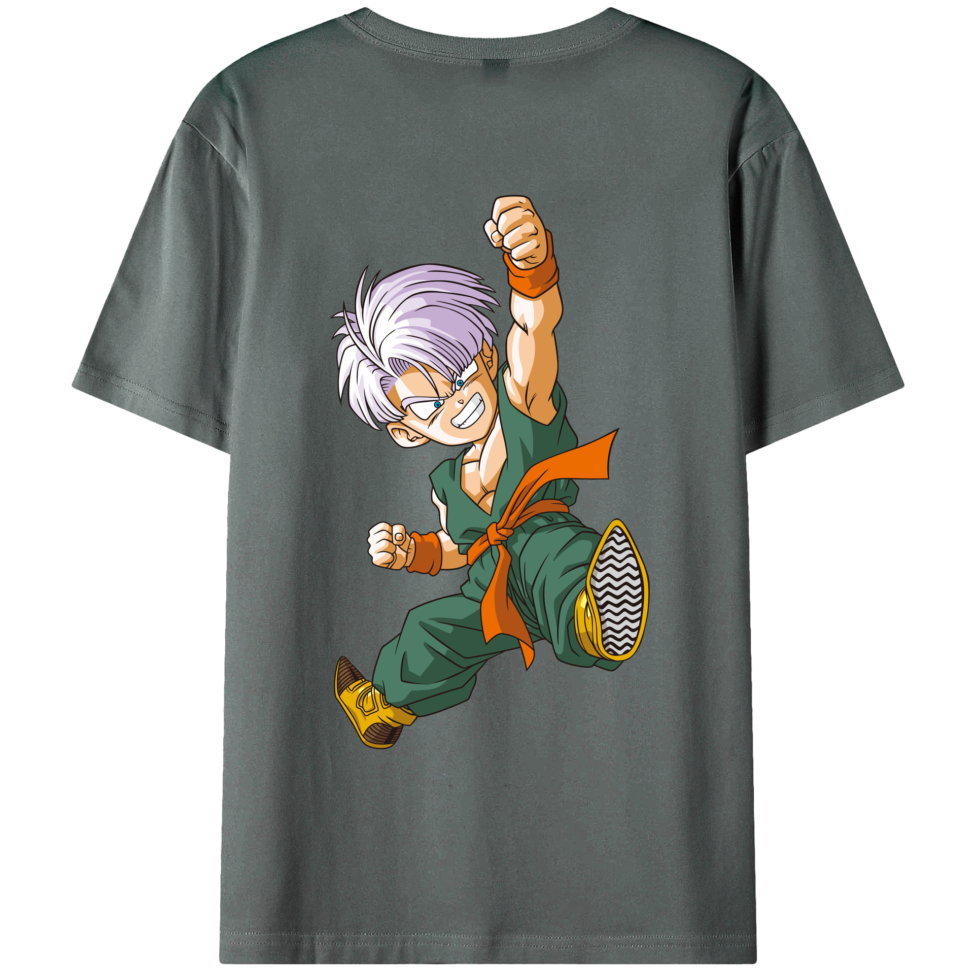 （画像用） ドラゴンボール トランクス（Torankusu）DRAGON BALL Trunks 綿100％ メンズ半袖Tシャツ（バックプリント） 通気性